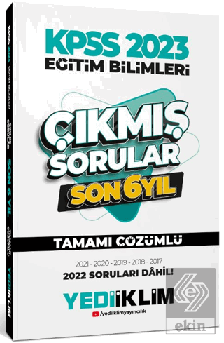 2023 KPSS Eğitim Bilimleri Son 6 Yıl Tamamı Çözüml