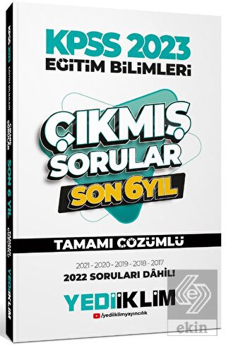 2023 KPSS Eğitim Bilimleri Son 6 Yıl Tamamı Çözüml