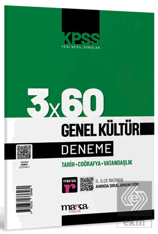 2023 KPSS Genel Kültür 3x60 Deneme Sınavı Marka Ya
