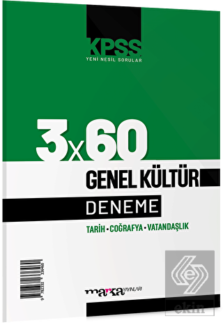 2023 KPSS Genel Kültür 3x60 Deneme Sınavı Marka Ya
