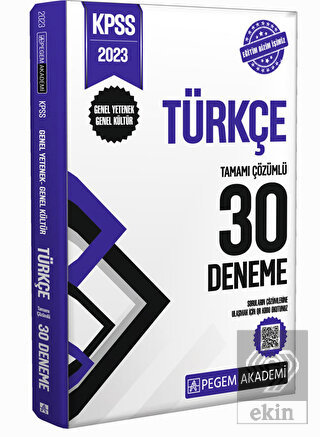 2023 KPSS Genel Kültür Genel Yetenek Türkçe 30 Den