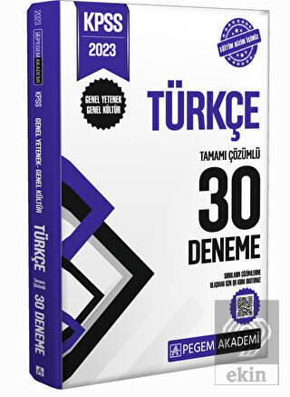 2023 KPSS Genel Kültür Genel Yetenek Türkçe 30 Den