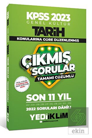 2023 KPSS Genel Kültür Tarih Konularına Göre Tamam