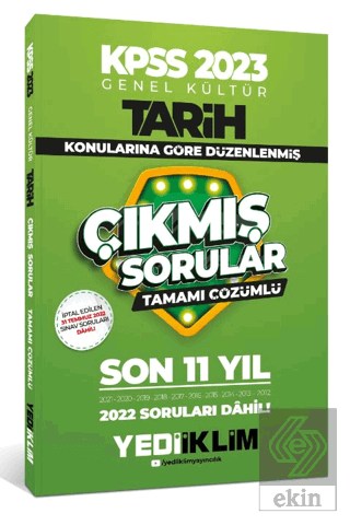 2023 KPSS Genel Kültür Tarih Konularına Göre Tamam