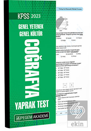 2023 KPSS Genel Yetenek Genel Kültür Coğrafya Yapr