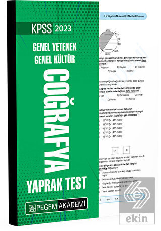 2023 KPSS Genel Yetenek Genel Kültür Coğrafya Yapr