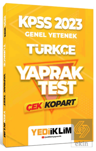 2023 KPSS Genel Yetenek Türkçe Çek Kopart Yaprak T