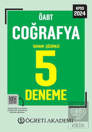 2023 KPSS ÖABT Coğrafya 5 Deneme Öğreti Akademi