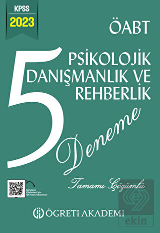 2023 KPSS ÖABT Psikolojik Danışma ve Rehberlik 5 D