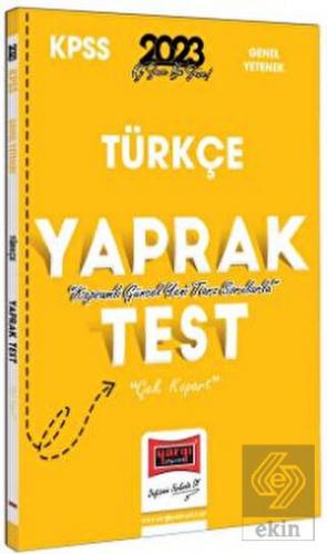 2023 KPSS Türkçe Çek Kopart Yaprak Test