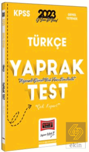 2023 KPSS Türkçe Çek Kopart Yaprak Test