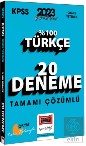 2023 KPSS Türkçe Tamamı Çözümlü 20 Deneme
