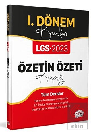 2023 LGS 1. Dönem Konuları Özetin Özeti Kitapçığı