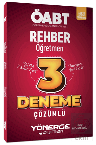 2023 ÖABT Rehber Öğretmen 3 Deneme Çözümlü