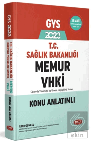 2023 T.C. Sağlık Bakanlığı Memur VHKİ Konu Anlatım