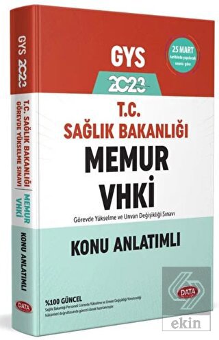 2023 T.C. Sağlık Bakanlığı Memur VHKİ Konu Anlatım