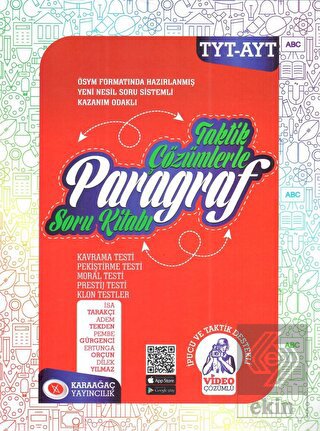2023 Taktik Çözümlerle TYT - AYT Paragraf Soru Kit