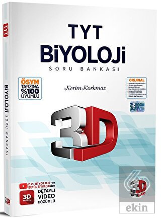 2023 TYT Biyoloji Soru Bankası 3D Yayınları