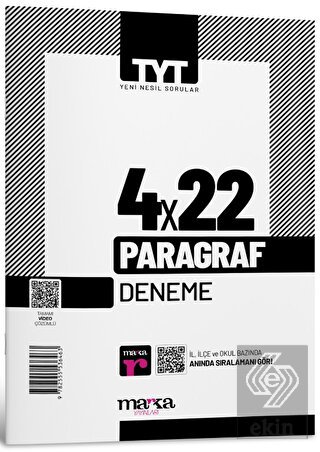 2023 TYT Paragraf 4 Deneme Tamamı Video Çözümlü Ma
