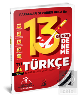 2023 TYT Türkçe 13 Günde 13x40 Branş Denemeleri Ar