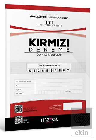 2023 TYT Yeni Nesil Tamamı Video Çözümlü Kırmızı D