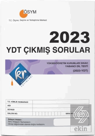2023 YDT Çıkmış Sorular Tıpkı Basım Kitapçığı Kolektif KR Akademi Yayı