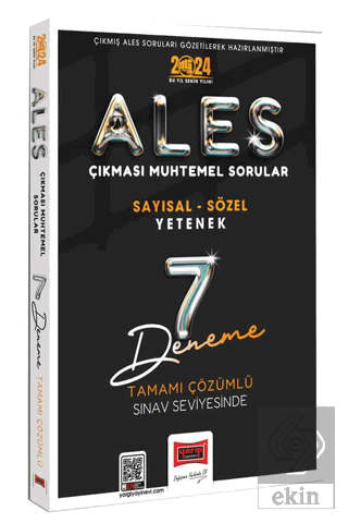 2024 ALES Çıkması Muhtemel Sorular Tamamı Çözümlü