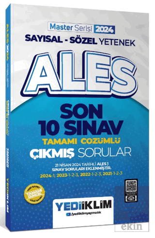 2024 ALES Sayısal - Sözel Yetenek Son 10 Sınav Tamamı Çözümlü Çıkmış S