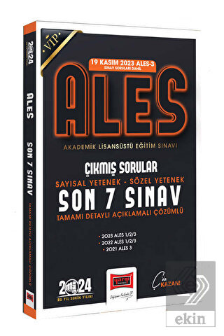 2024 ALES Son 7 Sınav Çıkmış Sorular (19 Kasım 202