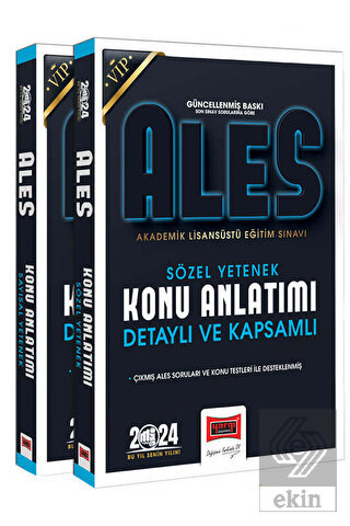 2024 ALES Vip Sayısal-Sözel Detaylı ve Kapsamlı Ko
