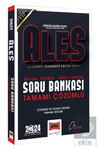 2024 ALES Vip Sayısal-Sözel Yetenek Tamamı Çözümlü