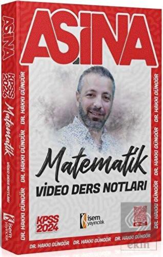 2024 Aşina KPSS Matematik Video Ders Notu