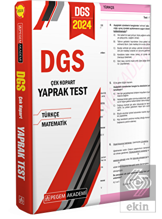 2024 DGS Çek Kopart Yaprak Test