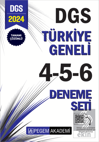 2024 DGS Tamamı Çözümlü Türkiye Geneli 4-5-6 (3lü Deneme Seti)