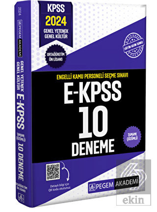 2024 E-KPSS Tamamı Çözümlü 10 Deneme (Ortaöğretim