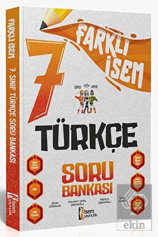 2024 Farklı İsem 7. Sınıf Türkçe Soru Bankası