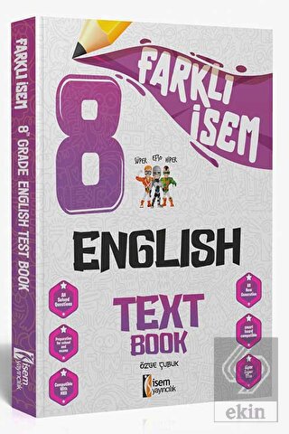 2024 Farklı İsem 8. Sınıf İngilizce Soru Bankası
