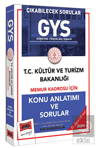 2024 GYS Kültür ve Turizm Bakanlığı Memur Kadrosu