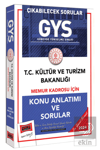 2024 GYS Kültür ve Turizm Bakanlığı Memur Kadrosu