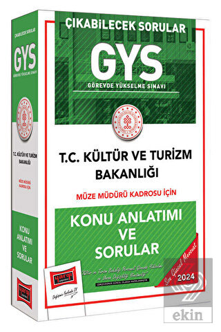 2024 GYS Kültür ve Turizm Bakanlığı Müze Müdürü Ka