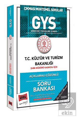 2024 GYS Kültür ve Turizm Bakanlığı Şube Müdürü Ka