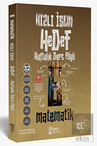 2024 Hızlı Hedef 6. Sınıf Matematik Haftalık Ders