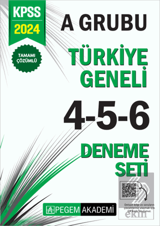 2024 KPSS A Grubu Tamamı Çözümlü Türkiye Geneli 4-5-6 (3lü Deneme Seti