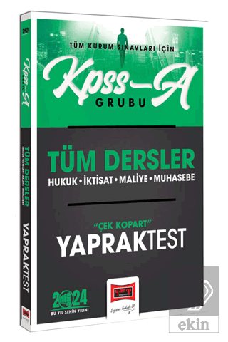 2024 KPSS A Grubu Tüm Dersler Çek Kopart Yaprak Te