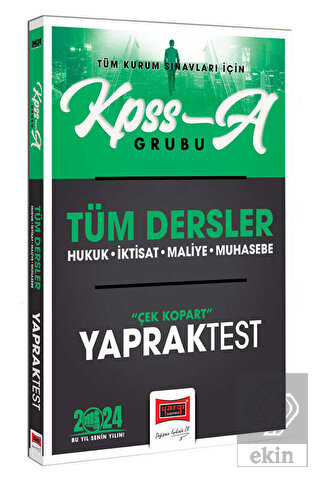 2024 KPSS A Grubu Tüm Dersler Çek Kopart Yaprak Te