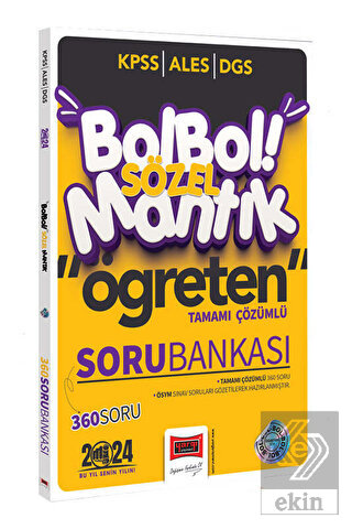 2024 KPSS ALES DGS Bol Bol Öğreten Sözel Mantık Ta