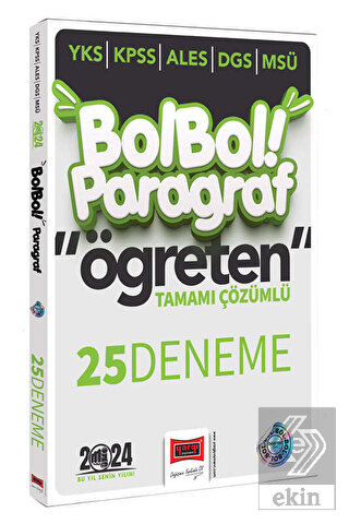 2024 KPSS ALES DGS YKS MSÜ Bol Bol Öğreten Paragra