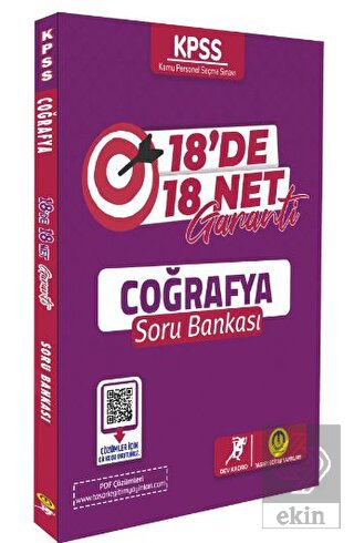 2024 KPSS Coğrafya 18 De 18 Net Soru Bankası