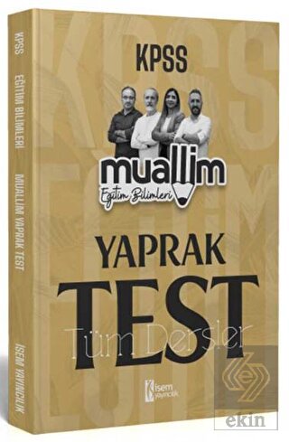 2024 KPSS Eğitim Bilimleri Muallim Tüm Dersler Yap