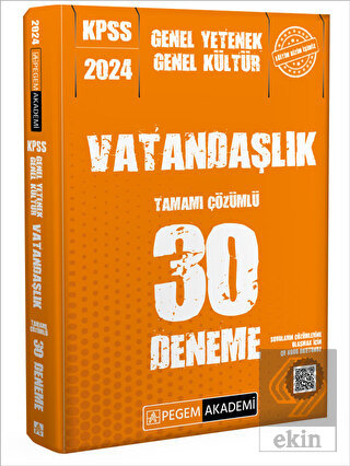 2024 KPSS Genel Kültür Genel Yetenek Vatandaşlık 3